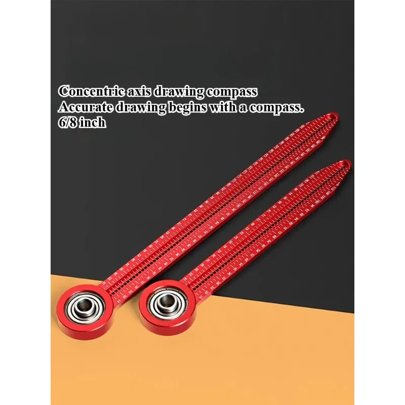 Portable Alloy Woodworking Scribe Compass 360° Round Marking Gauge Precision Tiny Circle Maker Carpenter Measuring Tool