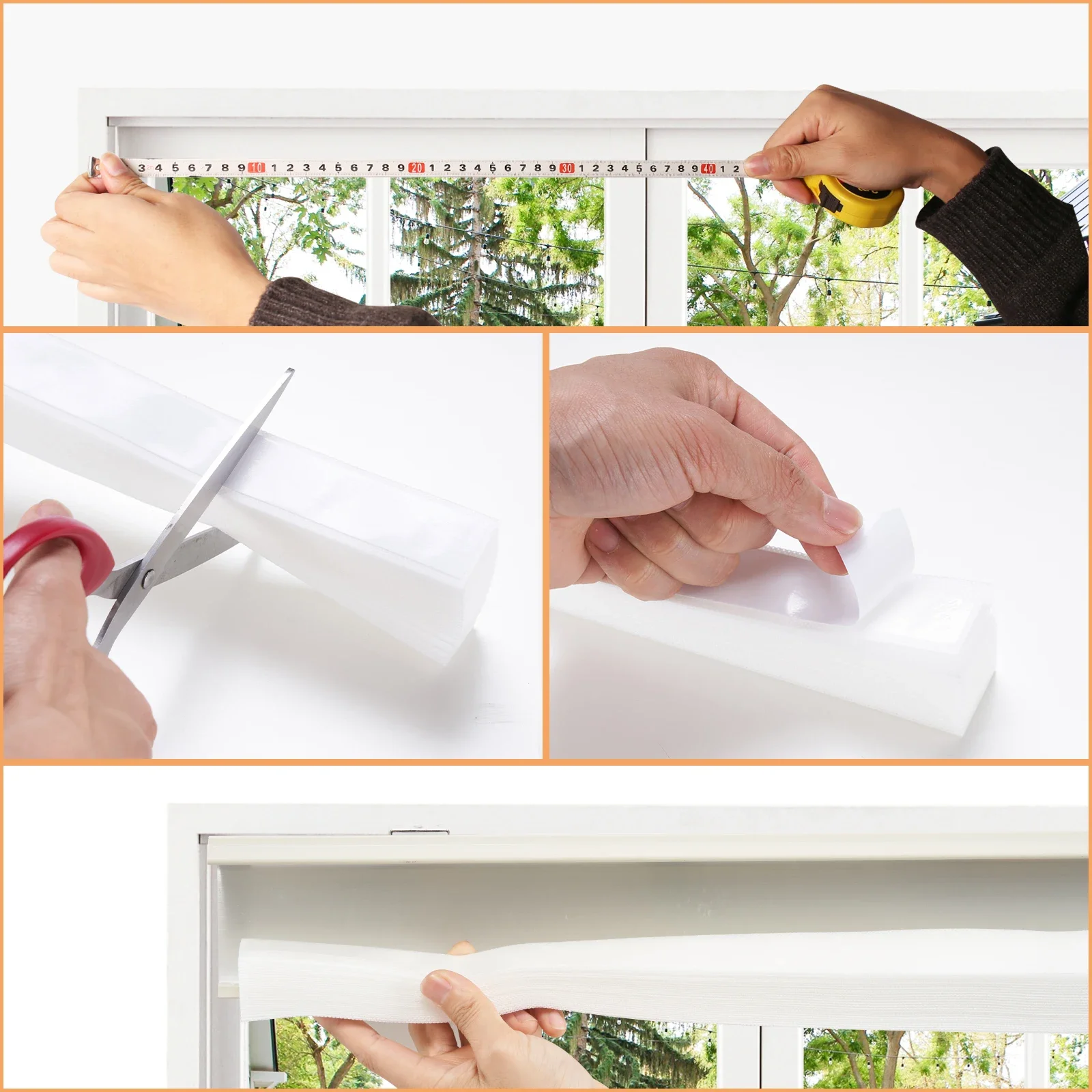 Blind for Window Self Adhesive Pleated Blinds Cordless No Drill Fabric Blinds Room Darkening Shades Blackout Shades for Bathroom image 4