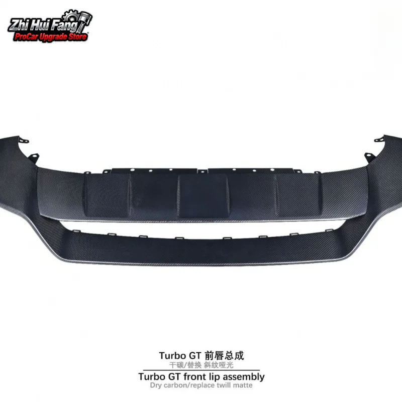 

Suitable for 18-23 Cayenne 9Y0.1 Turbo GT Dry Carbon Front Lip Assembly Diagonal Matte
