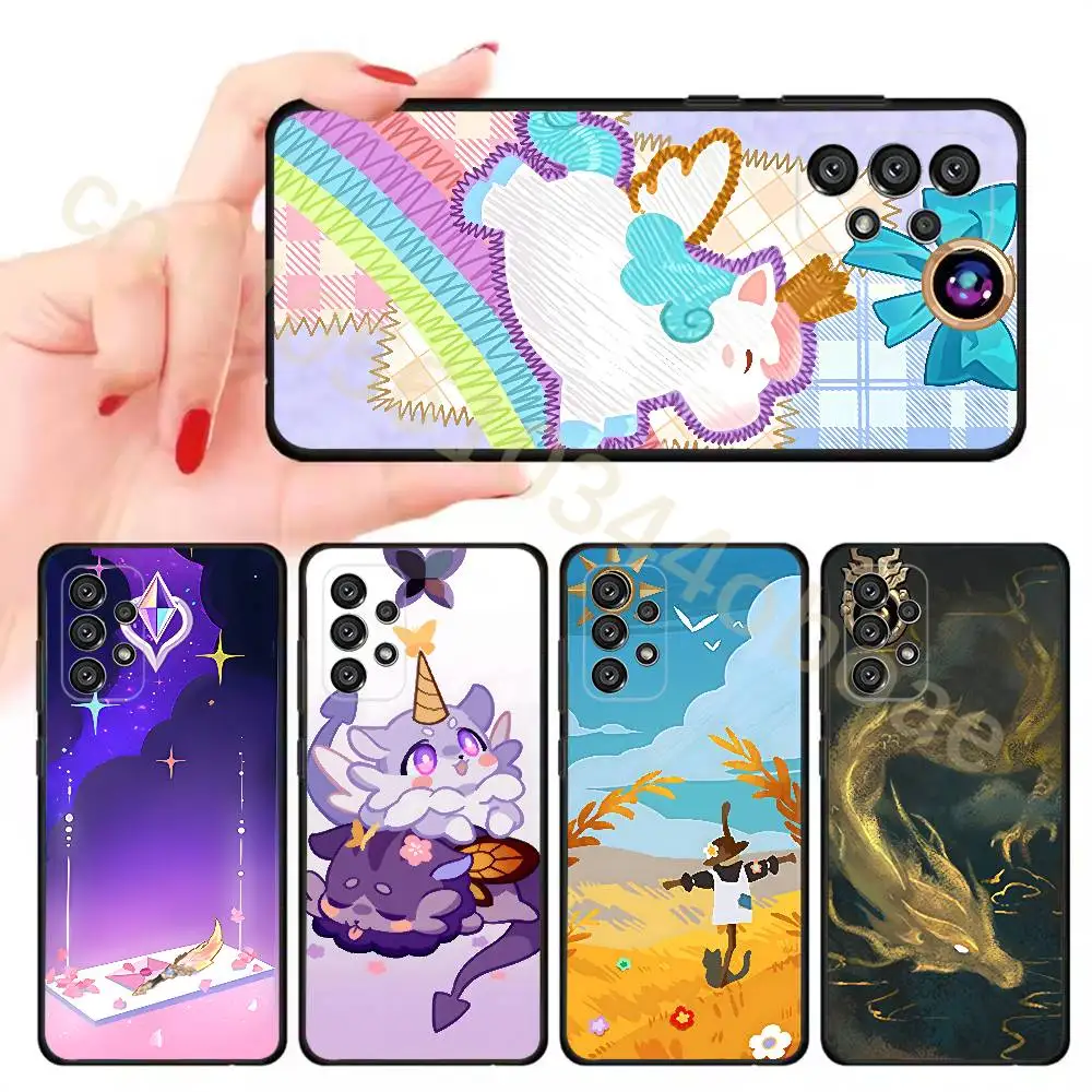 

S-Star Rail Chrysos Heirs Phone Case For Samsung Galaxy A13,21s,22,31,32,52,53,71,80,A91 Soft Black Shell