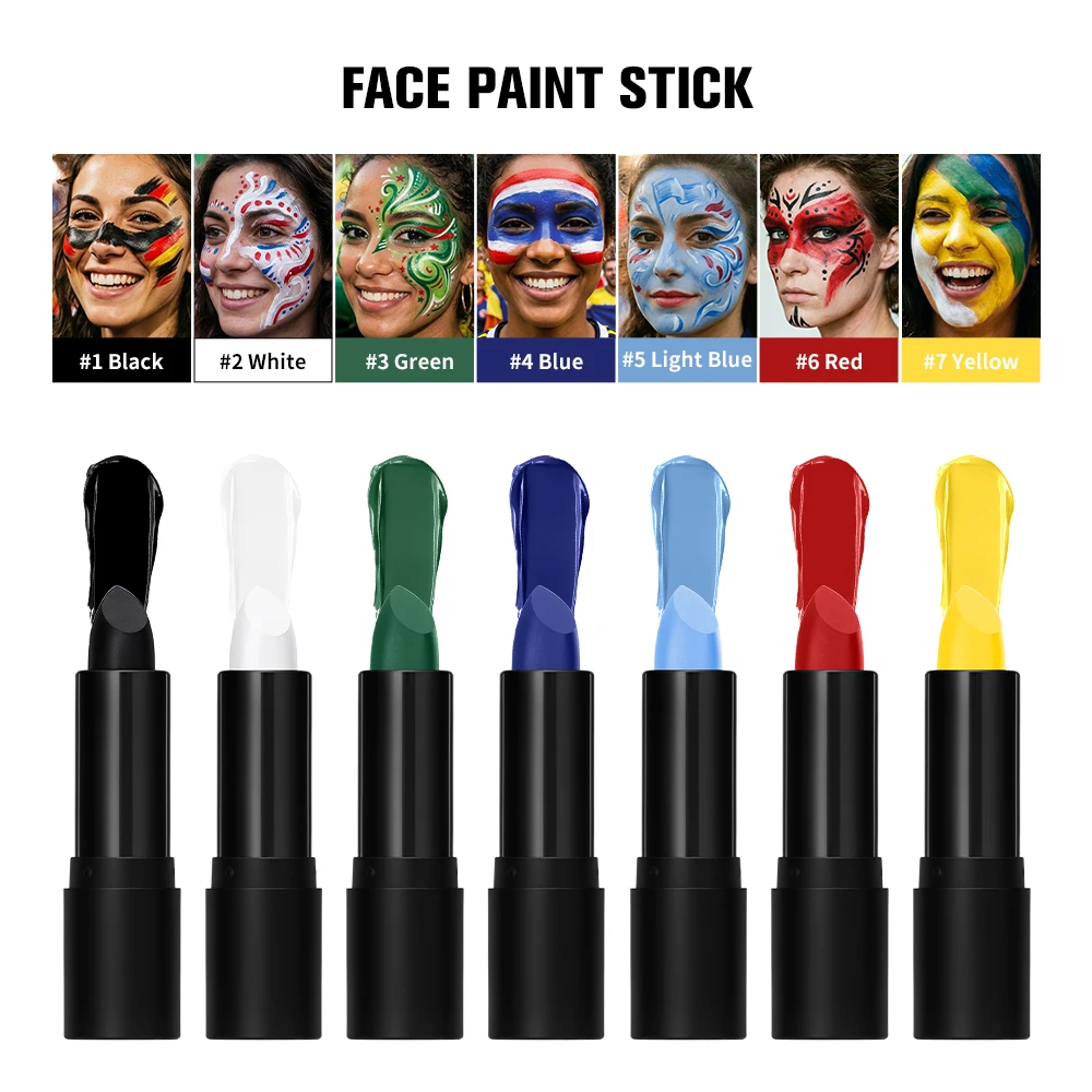 Face Body Paint Stick Eye Black Softball Football Baseball Sports  Non-Toxic Hypoallergenic for Halloween SFX Makeup Cosplay Jok