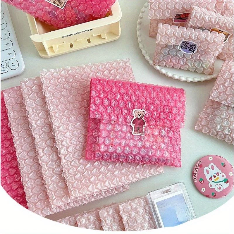20 قطعة حقيبة فقاعة الحب الوردي فقاعة فيلم فقاعة المغلف غطاء بطاقة صغيرة هدية التعبئة والتغليف حقيبة للصدمات ومقاومة للماء #6