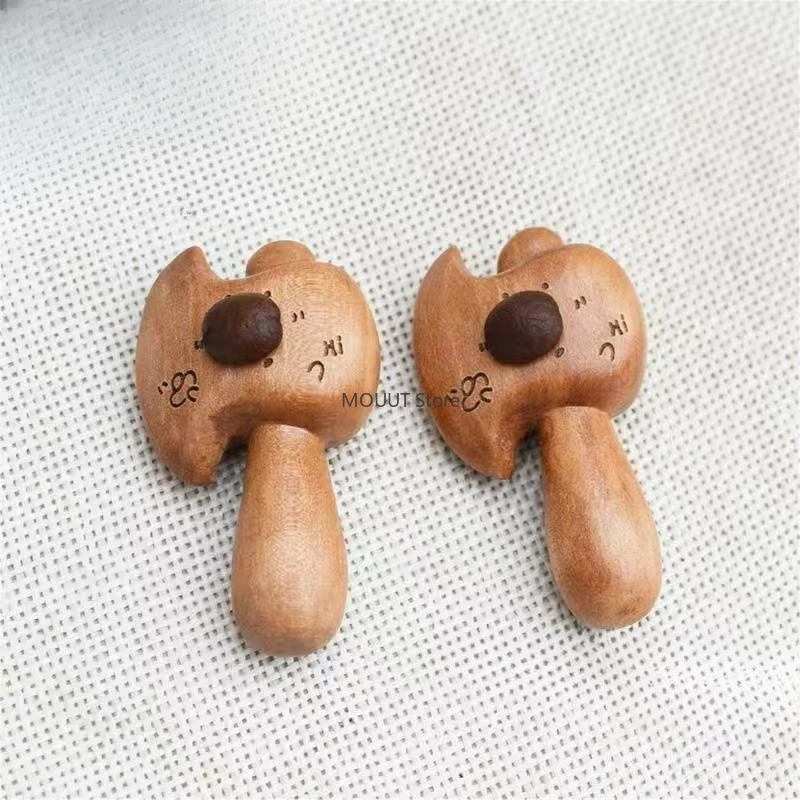 1Pcs Old Peach Wood Coffee Bean Axe Accessories Bracelets, Necklaces, Car Hangers, Bags, Keychains Accessories