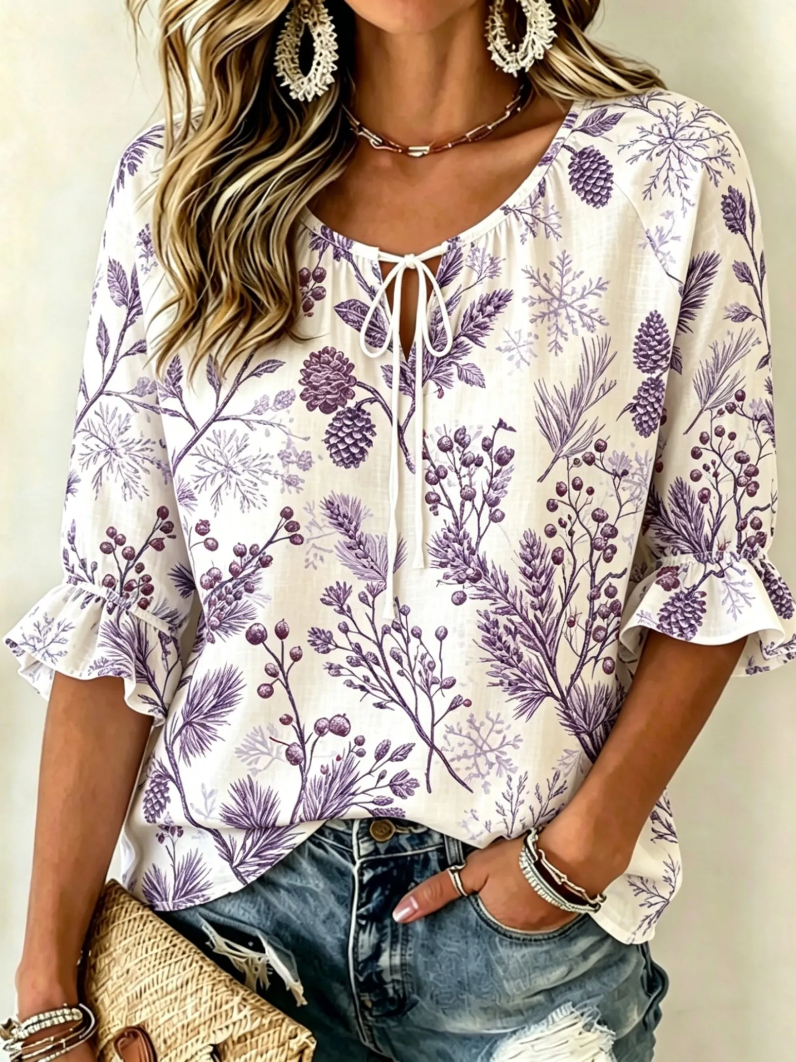 Damenbluse mit weichem, rosafa – Tie Front Shirt Bewertung und Preis