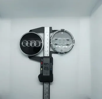 適用於Audi A3 A4 A5 A6 A7 S4 S6 Q5 Q3 Q7 RS7 的 4 件組汽車造型輪圈蓋標誌 60mm 61mm 68mm 69mm 輪圈中心蓋 8 最佳銷售 奧迪A3輪圈中心蓋 - №3