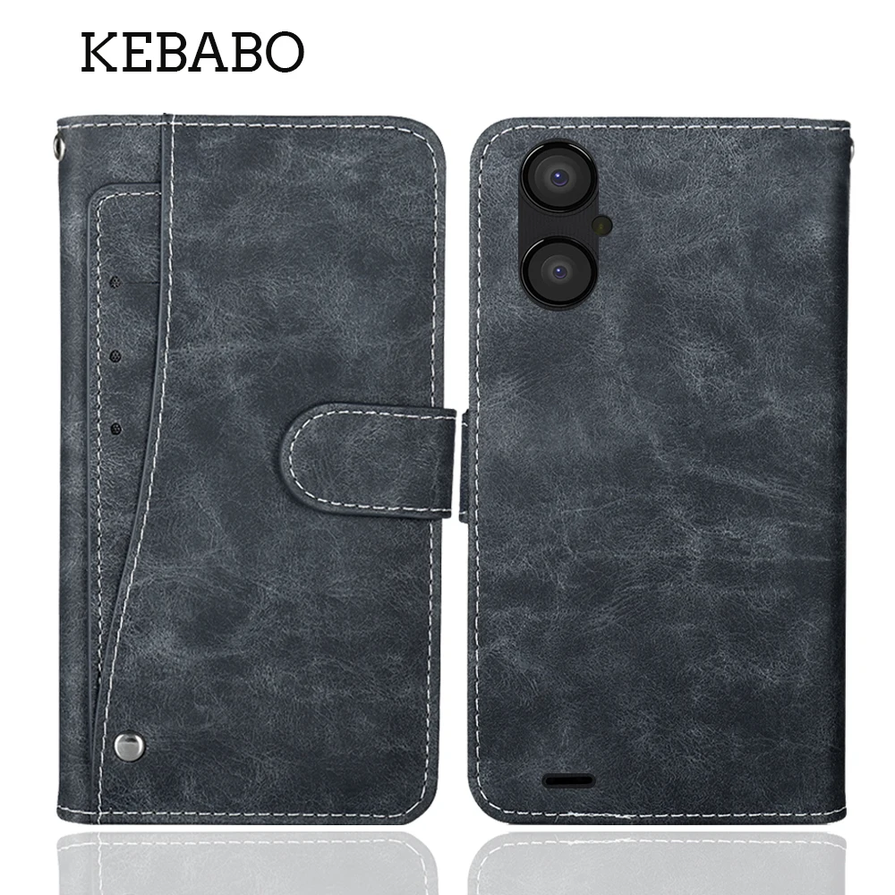 Capa Carteira de Couro NUU A23 Plus 6.3" Estilo Livro de Luxo Personalizável com Proteção e Compartimentos para Cartões