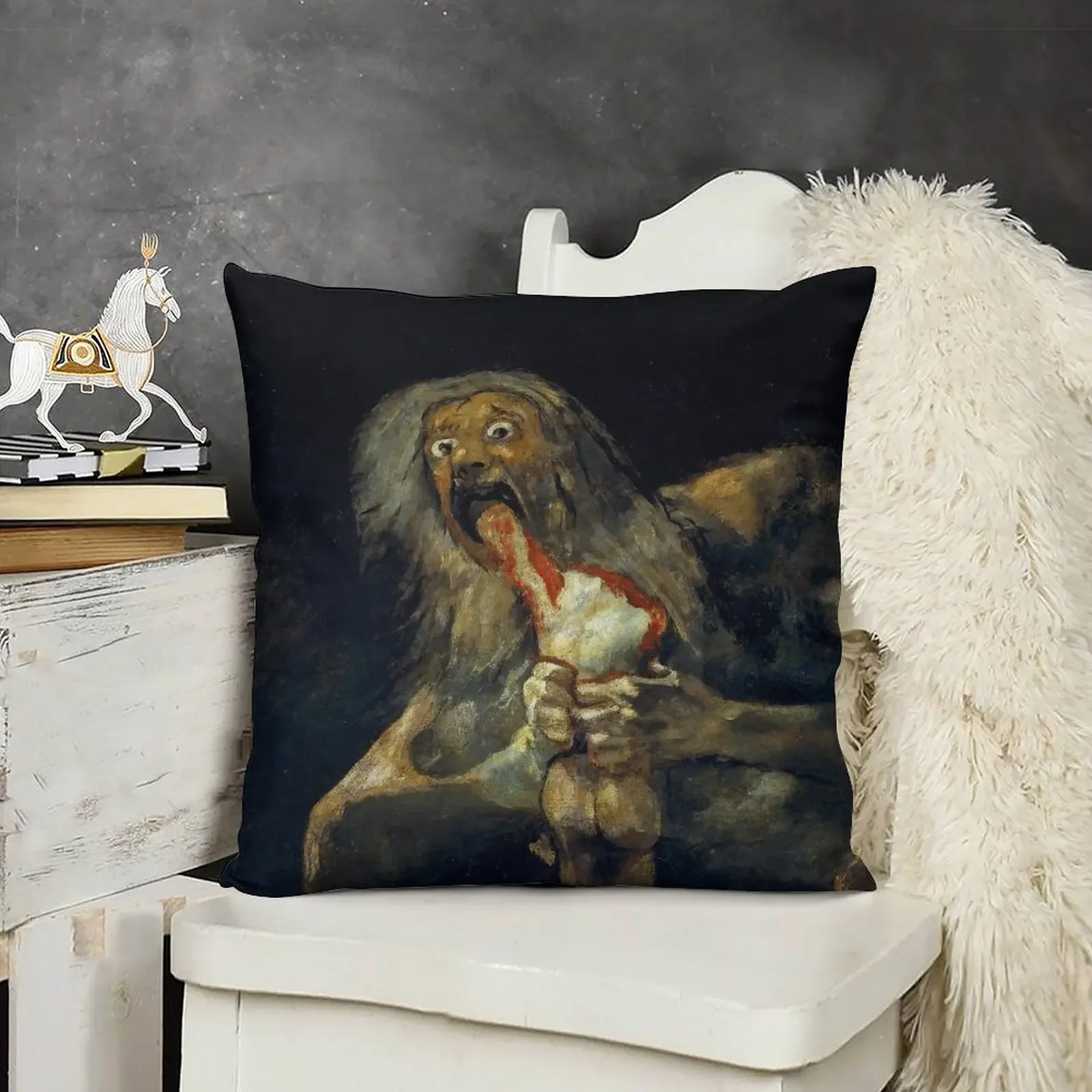 Saturn Devouring His Son Throw Pillow Cushion Cover Luxury Throw Pillow Covers Sofa Cushion Sofa Cushions Cover pillow