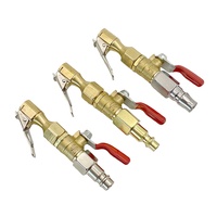 Car Tire Inflator Nozzle Lock on Tire Inflator Chuck Quick Inflation Hose Adaptor With Valve For Air Compressor EU C-Type And US