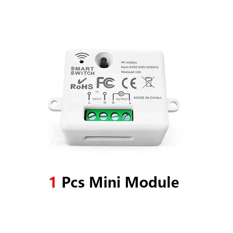 Diese 86 Schalttafel EIN/AUS-Touch-Schalter Drahtloser Lichtschalter 433 MHz Fernbedienung, AC 85 V ~ 240 V 10 A Unterbrecher für Beleuchtung