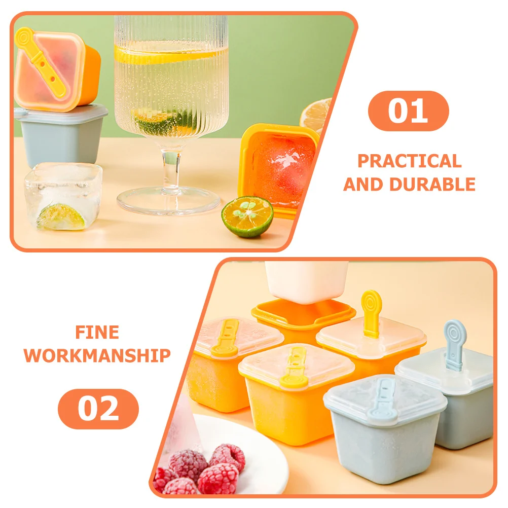 

6Pcs Silicone Ice Cube Mold Non-Toxic Ice Maker for Whiskey Cocktail Coffee Drinks Supplies Silicone Mold