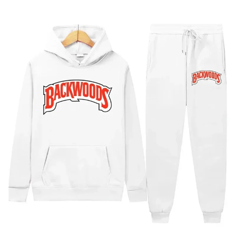 Backwoods-Moletons e calças masculinas e femininas, moletons estampados com letra gráfica, pulôver com capuz Harajuku, roupas es