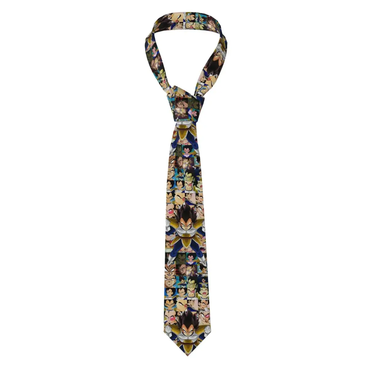 

Custom Formal Cartoon Vegeta Ultra Instinct Neckties Men Silk Hot Business Neck Ties