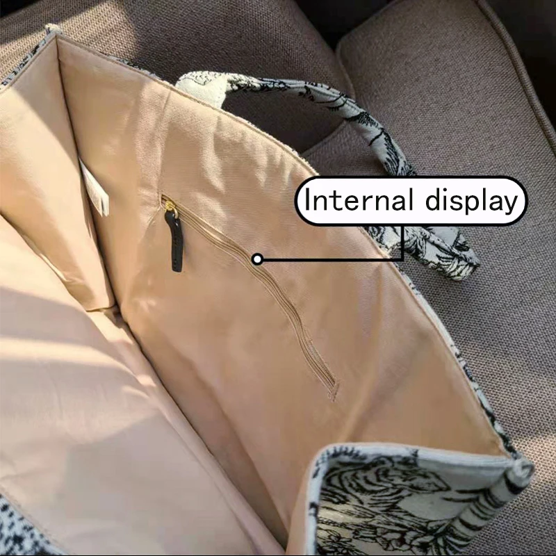 Luxury Designer Handbag Brand Top Handle Bags for Women Jacquard Embroidery Shopper Beach Bag Shoulder Tote Bag Wholesale