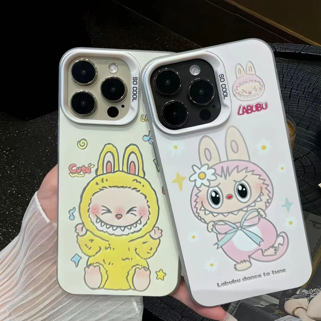 Cartoon New Doll Labubu Phone Case for Samsung Galaxy S25 S24 S23 S22 S21 S20 Note20 FE Ultra Plus 5G Anti Fall Matte Back Cover