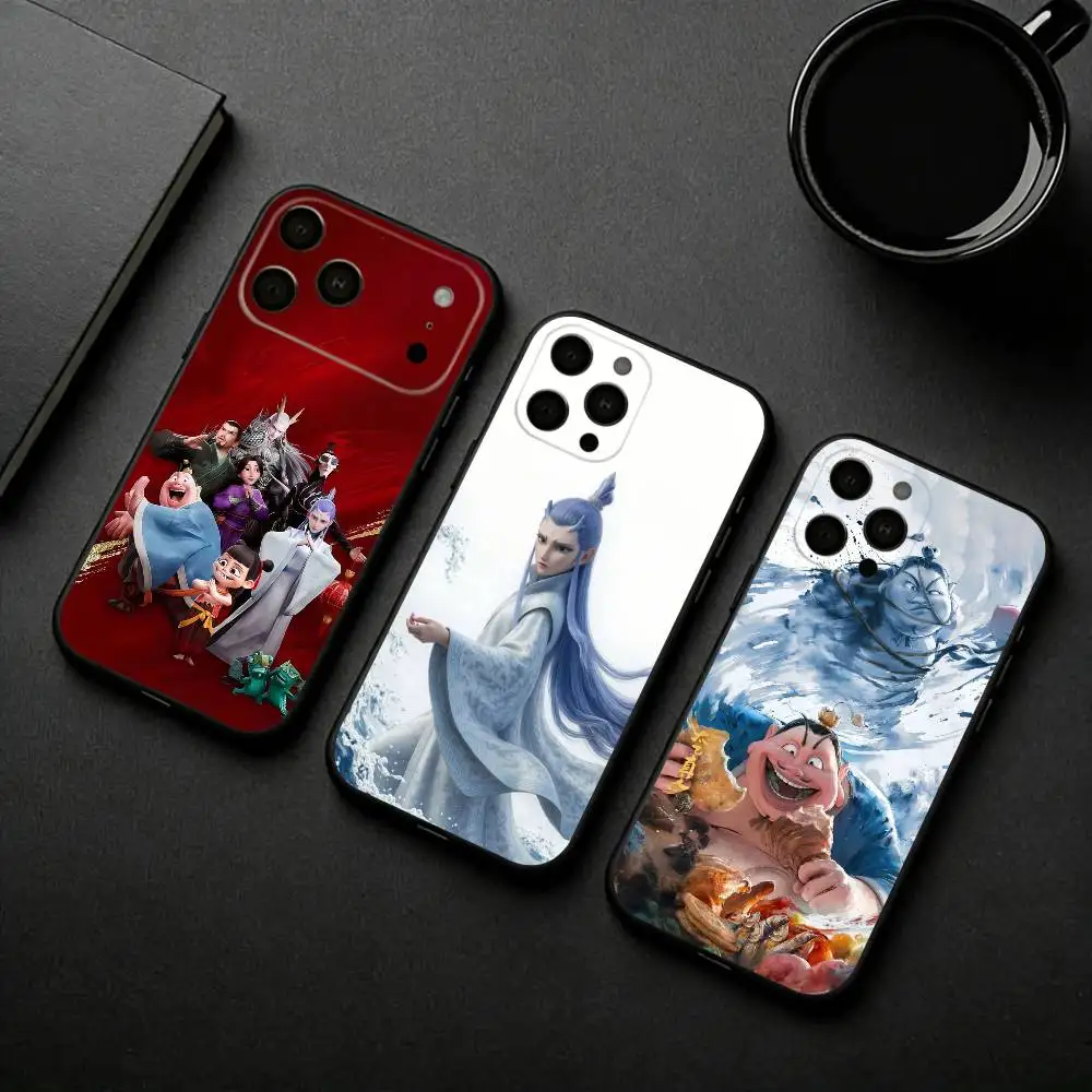 

Amusing Film Ne Zha Phone Case For iPhone 17pro,16,15,14,13,12,11 Plus,Pro Max,XS,Soft Silicone Black Cover