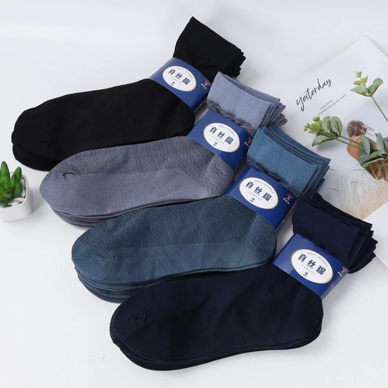 Chaussettes à rayures dépistolet antes pour hommes, respirantes, absorbant la transpiration, haute qualité, été, mode, affaires, 38-44 EUR, lot de 10 paires