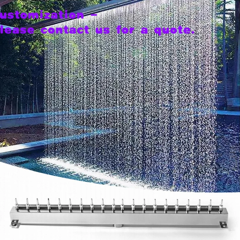 

custom.Modern Outdoor Pools Gardens Lakes Made Stainless Colorful Artificial Waterfalls Digital Fountain Curtain