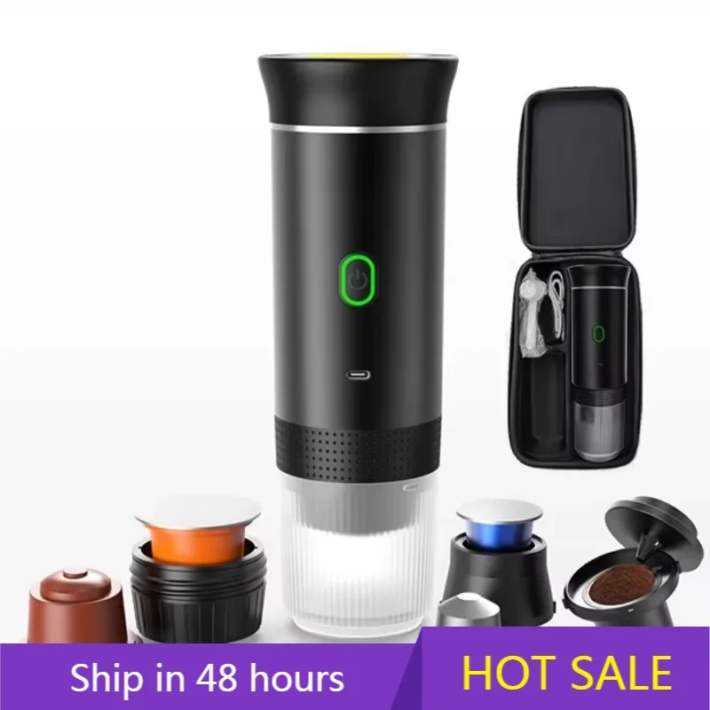 POWER LEAPPortable Espresso Machine Heating Water Coffee Maker Handheld Automatic Espresso Machine With Travel Case