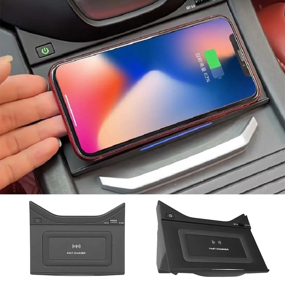 ⭐Genuine⭐ Black Car Wireless Charger Auto Parts For Honda BREEZE 2020-2022 15W Fast Cars Accessories Mobile Phone Compatible