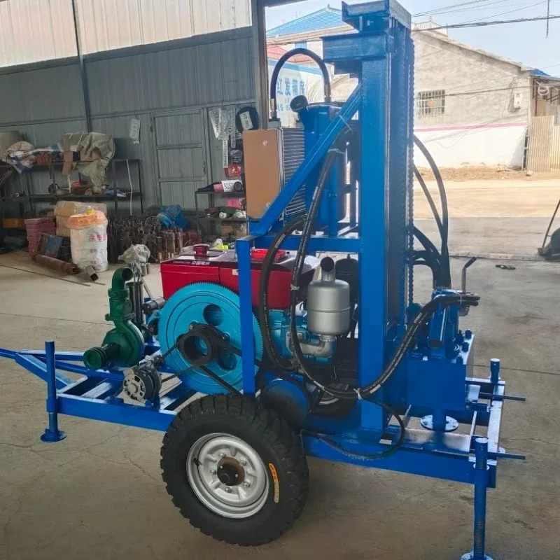 Small Hydraulic Water Well Drilling Rig 150m Borehole Machine Crawler Mounted Mini Samll Drill Rig