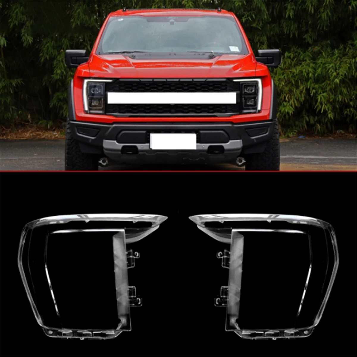 Left Car Headlight Lens Cover Head Light Lamp Shade Shell Lens Lampshade for Ford Raptor F-150