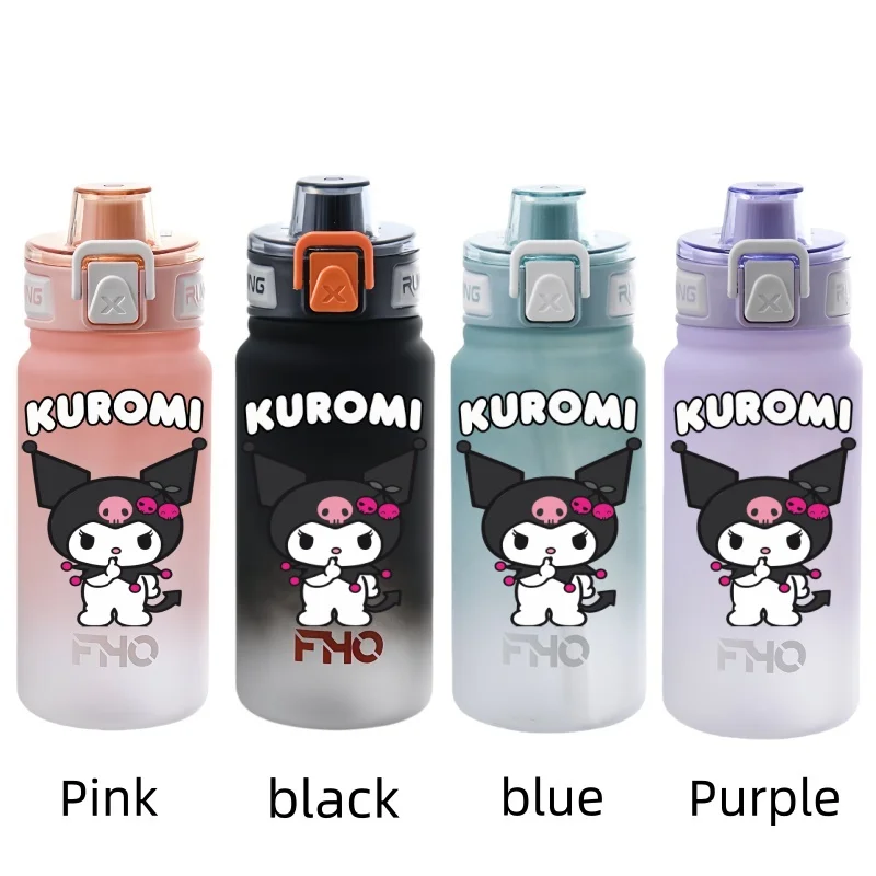 750ML Sanrio Cartoon Figure Water Cup Portable Children's  Plastic Outdoor Sports Large Capacity Anti-drip Water Bottle Gift