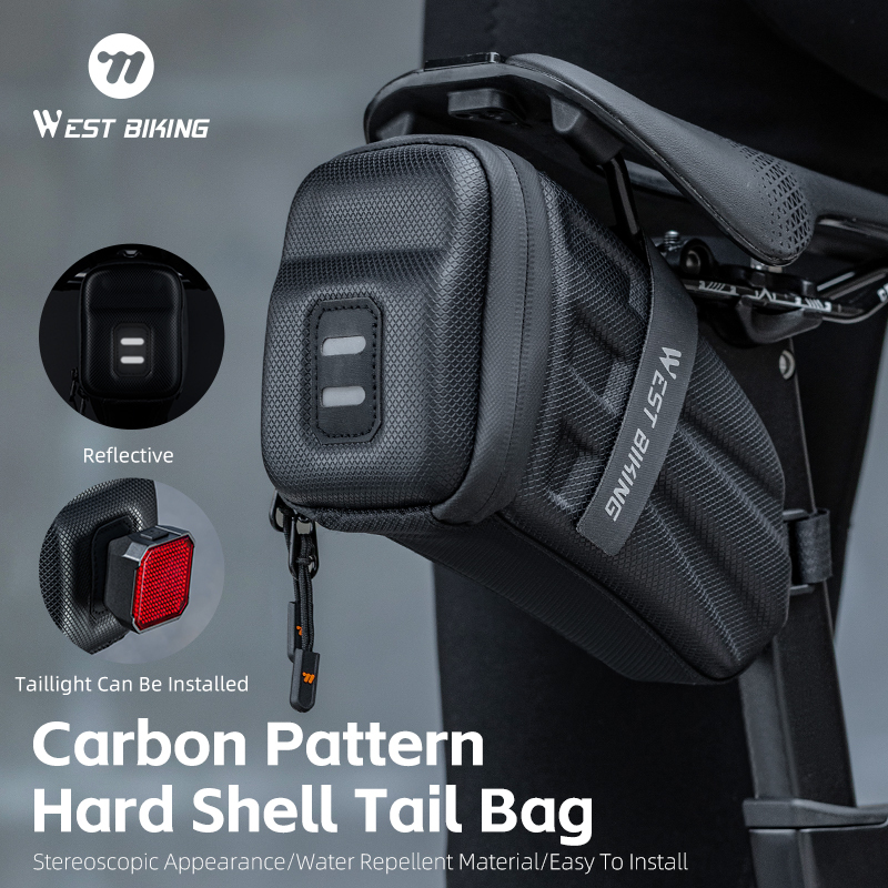  WEST BIKING Waterproof Practical Bicycle Saddle Bag Mountain Bike Rear Seat Storage Tool Pouch Bag Cycling MTB Accessories 