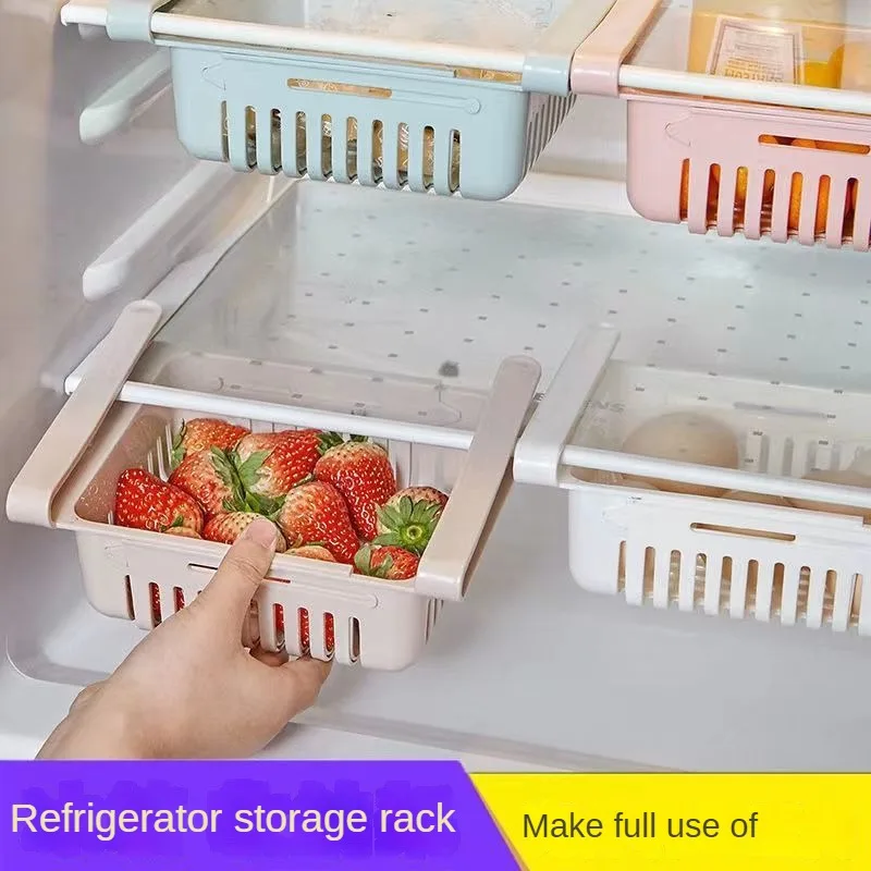 

Scalable Refrigerator Storage Box Drawer Partition Layer Multi-purpose Pull-aout Preservation Box Kitchens Storage Accessories