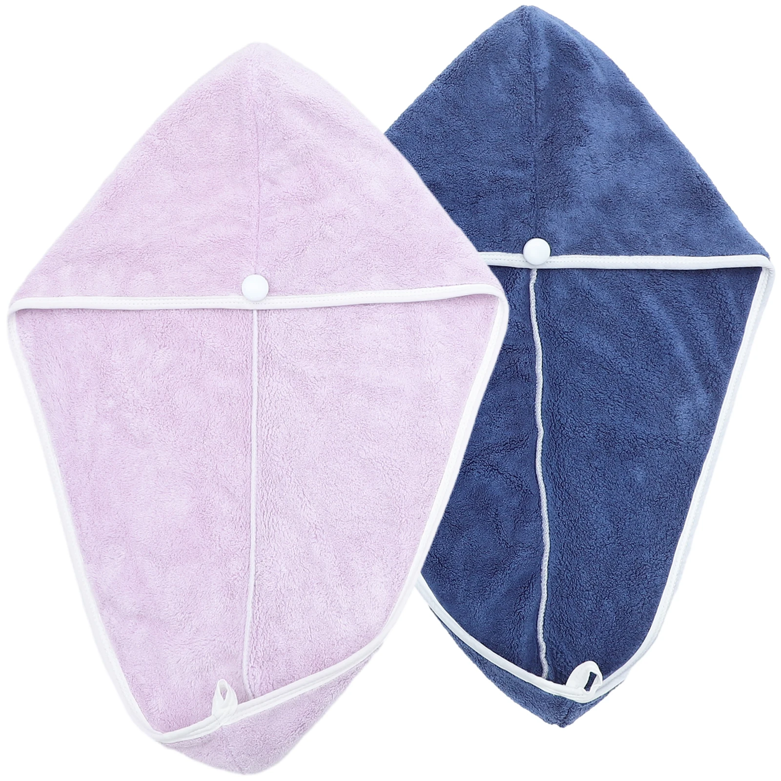 

2 Pcs Dry Hair Towel Wraps for Women Towels Cap Quick Drying Fiber Absorbent
