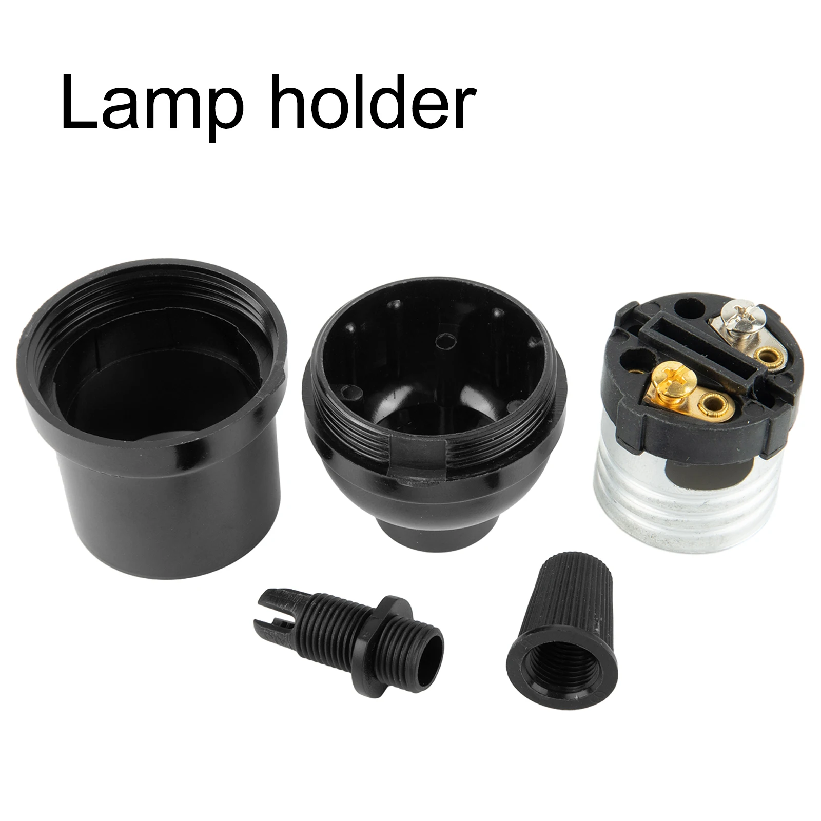 1pcs Portable E27 Lamp Holder Vintage Industry Bakelite Lamp Bulb Holder Retro Brass Socket For Stairways Basement