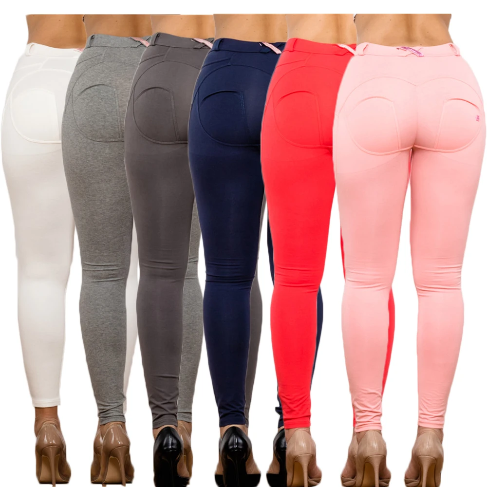 Shascullfites Melody Women\'s Skinny Pants Solid Color Stretch Slim Pencil Trousers Push Up Pants Sculpture Pants