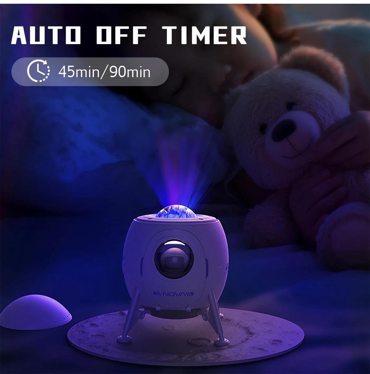 Space Lander Astronaut Galaxy Light Projector Spacecraft Night Light For Bedroom Room Decor Or Chritmas Gift Color Adjustable