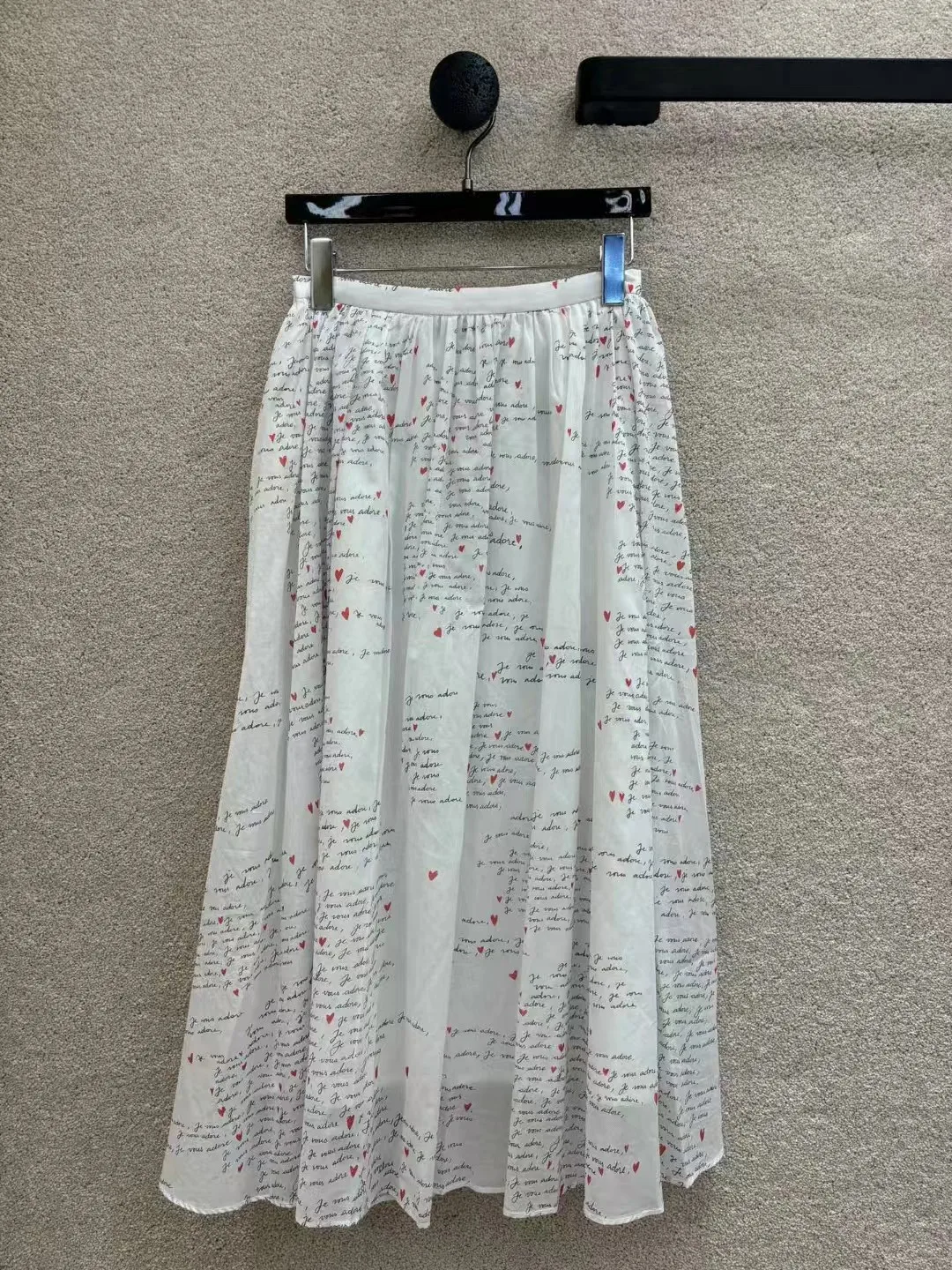 

High end customized new women's printed pleated long skirt