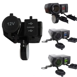 휴대용 방수 오토바이 듀얼 USB 충전기, 오토바이 액세서리, 담배 라이터 소켓 전원, 5V 4.2A, 12V-24V, 휴대폰용