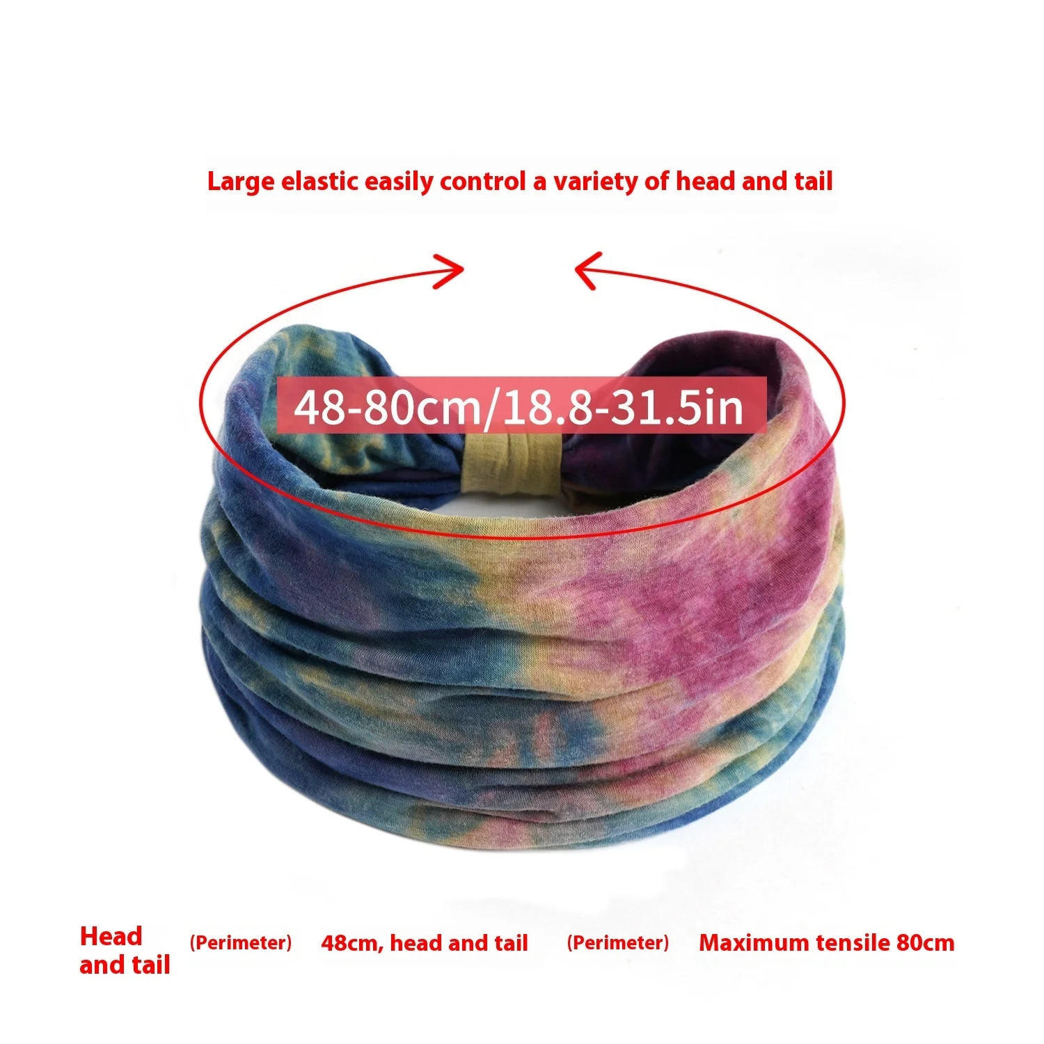 Tie Dye Headbands for Women Wide Headband Yoga Workout Head Wraps Scarf Knotted Hairband Turban Bandana Bandage Hair Accessories