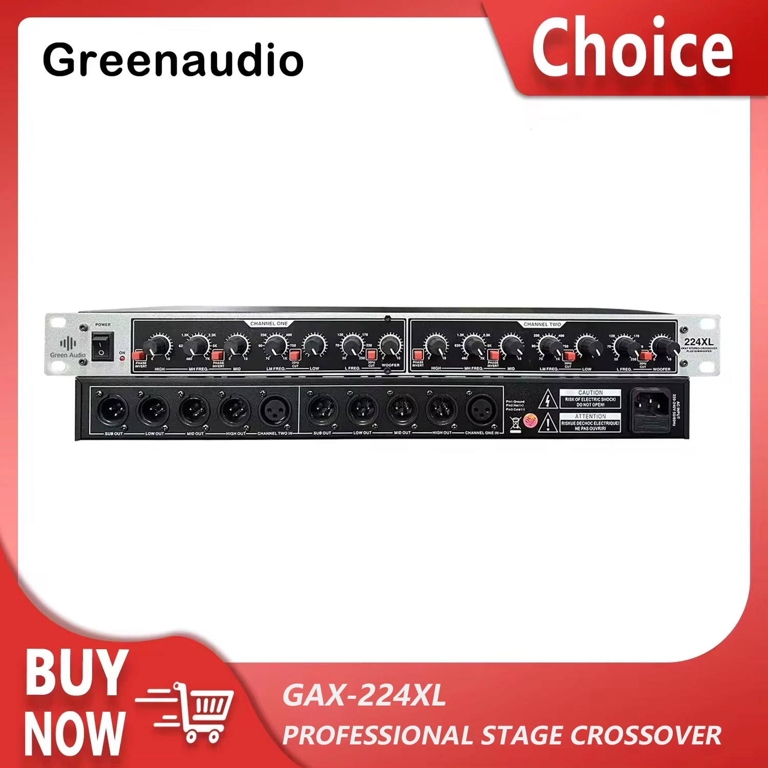 GAX-224XL professional stage crossover 4-way audio 224XL subwoofer 2/4 audio separator wholesale