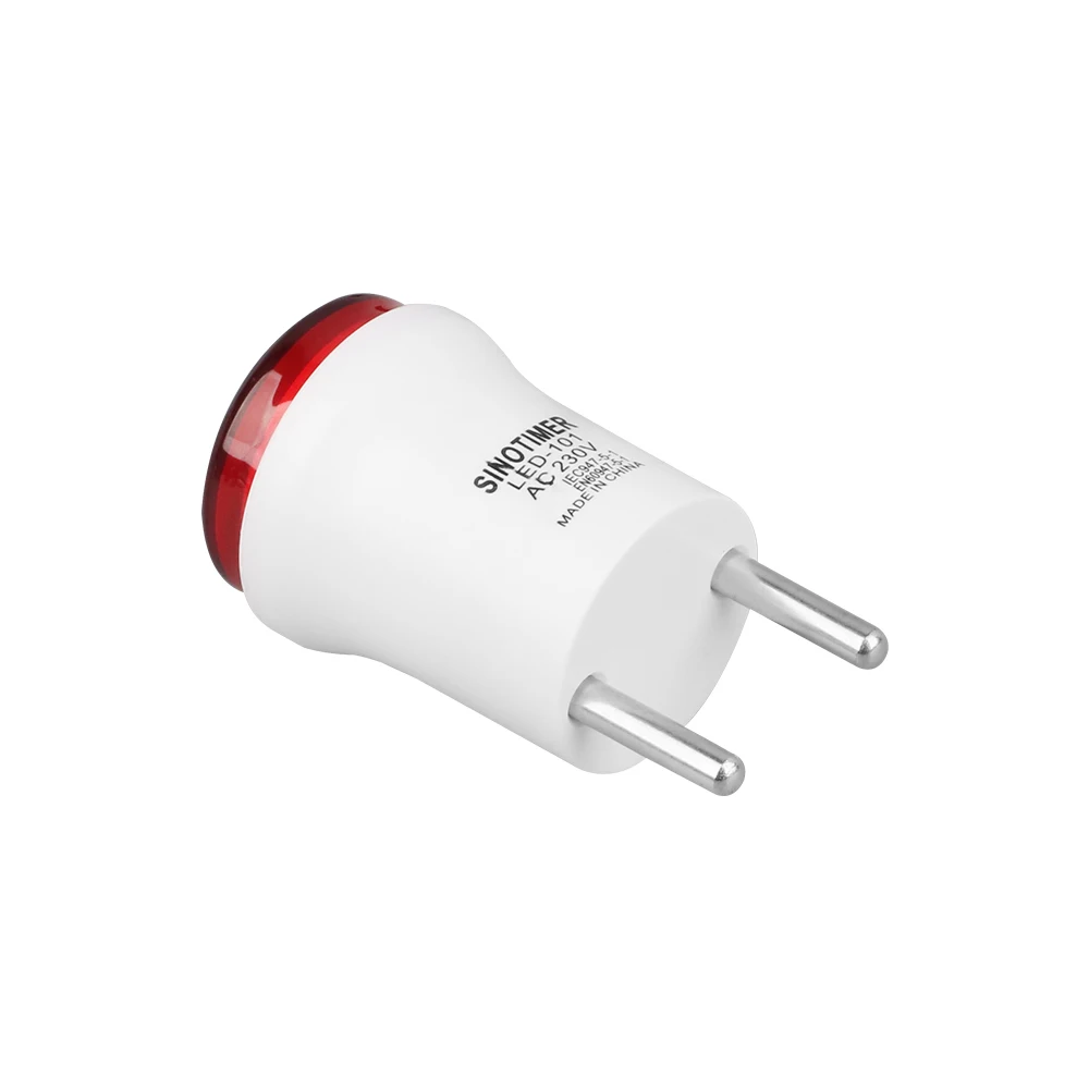 Voltímetro Digital LED com Plug UE, Mini Medidor de Tensão Redondo, Luz Indicadora, Tester, Medidor de Teste, Detector Amp, 30mm, AC 50-500V