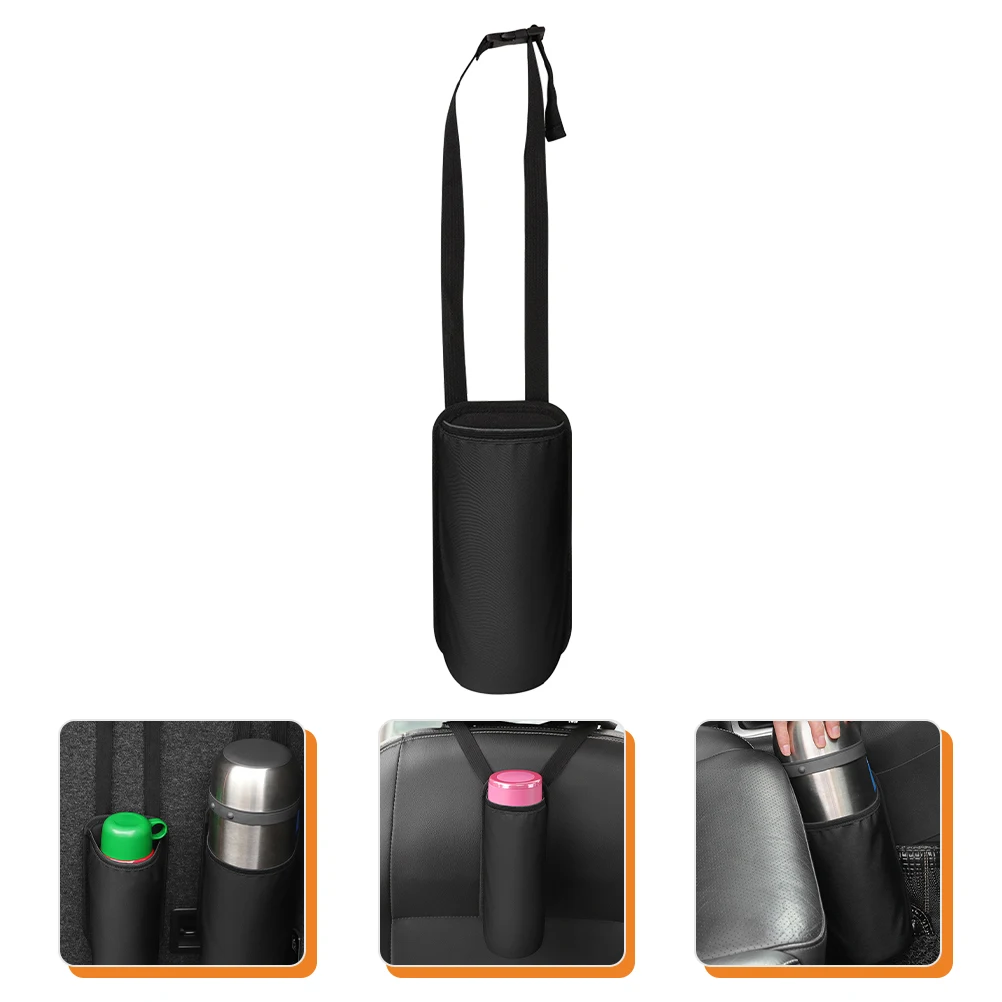 

Car Cup Holder Water Bottle Storage Beverage Travel Hanging Reusable Cloth Material Easy Install Backseat Suitable Phone Extra