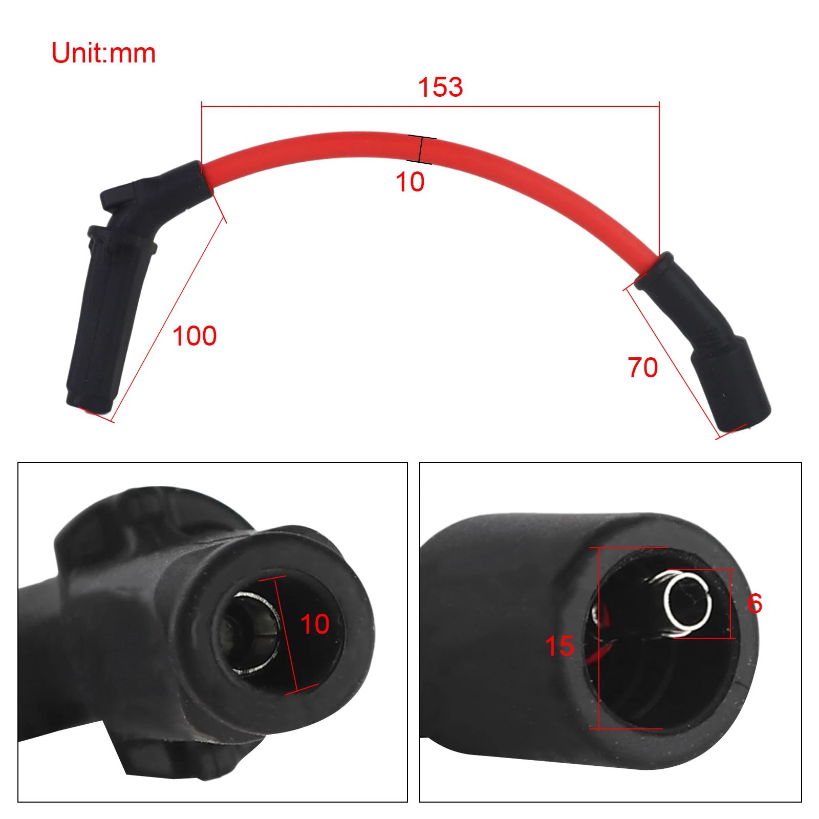 Spark Plug Ignition Wires Set for Chevy Silverado Tahoe Suburban Avalanche GMC Sierra Yukon Cadillac Escalade 4.8L 5.3L 6.0L 6.2