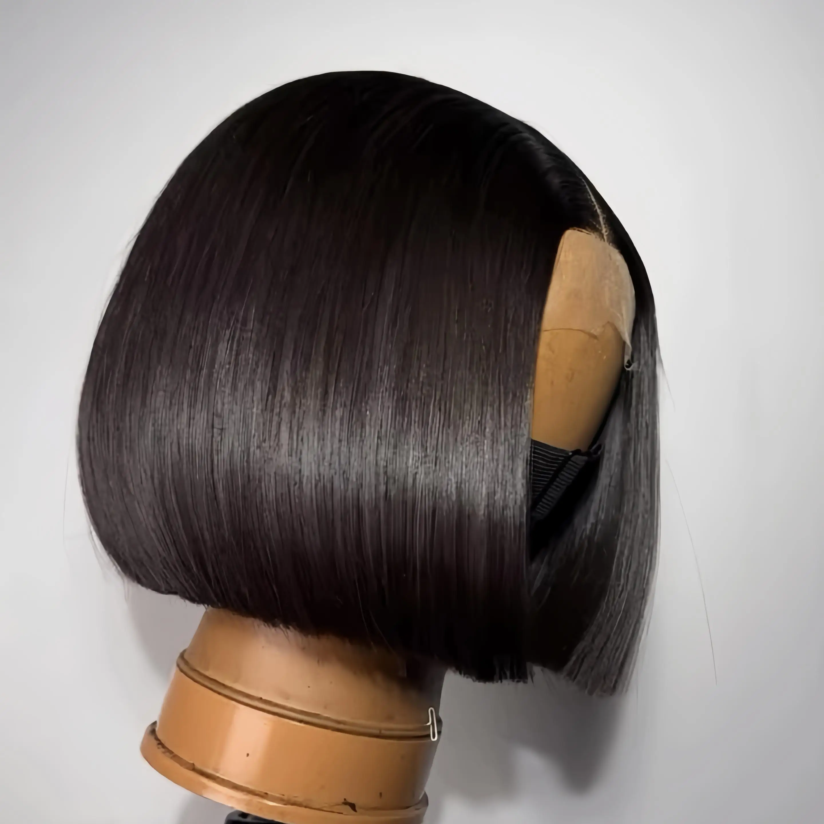 13x4 Short Bob Straight 5x5 Transparent Lace Front Wig 200% Density Human Hair Pre Plucked Wigs For Women 12 14 16 Inch