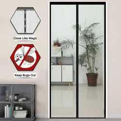 Cortina de puerta de succión súper fuerte, mosquitera magnética encriptada, tamaño personalizado, mosquitera para puerta