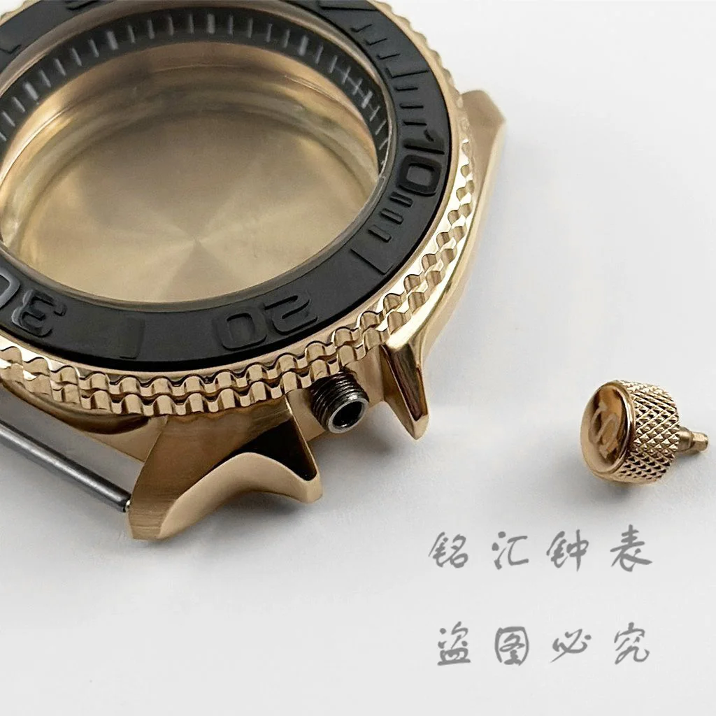Rose Gold 42mm 007 009 Watch Case With GMT Sloping Bezel For NH34 NH35 NH36 NH38 NH70 NH72 Movement 28.5mm Dial Mods