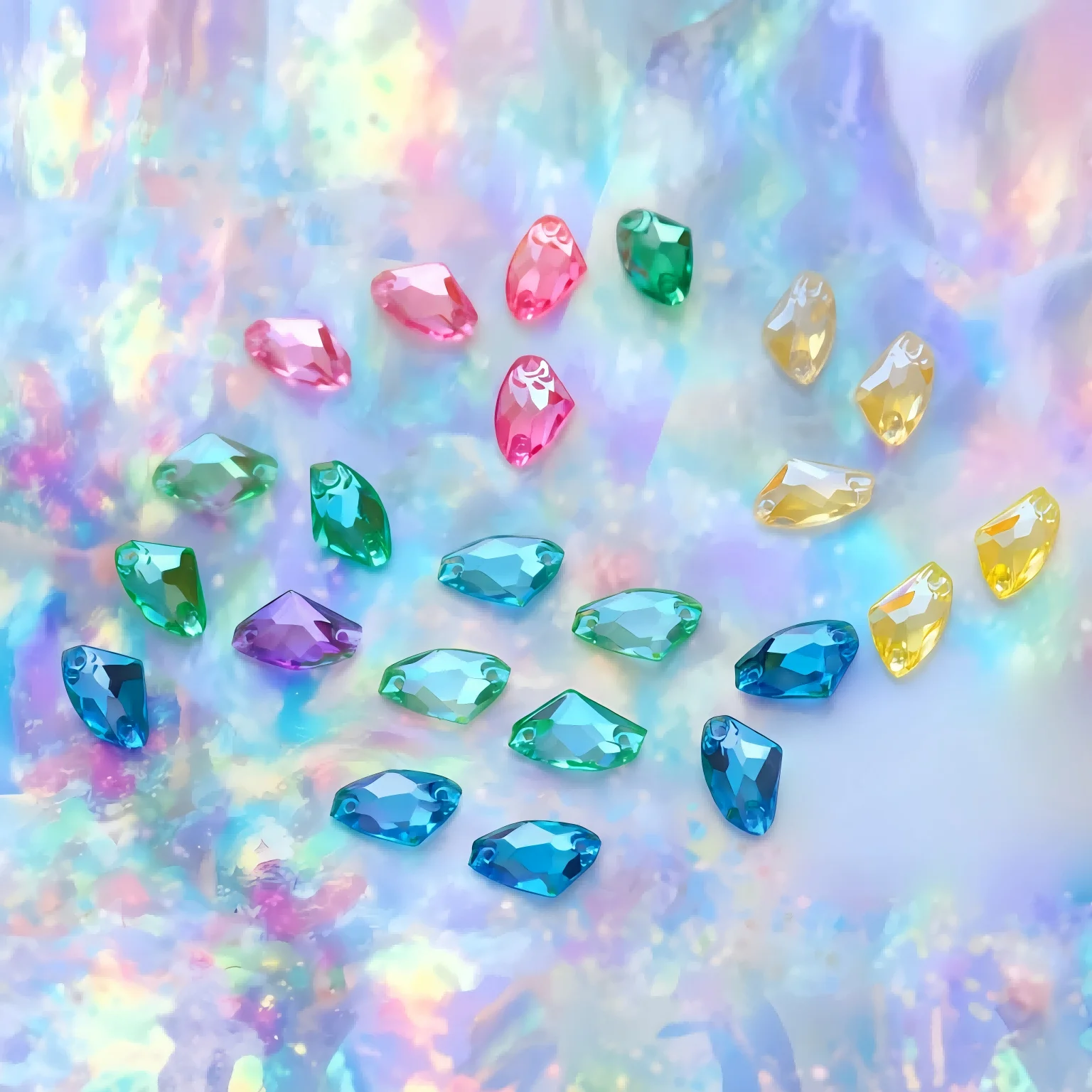 3256 Galaktische Fluoreszierende Neon Elektrische Deko-Nähaccessoires, Charms für Nägel, Acryl-Fasensteine, Strass-Applikationen für Kleider – Detail 13
