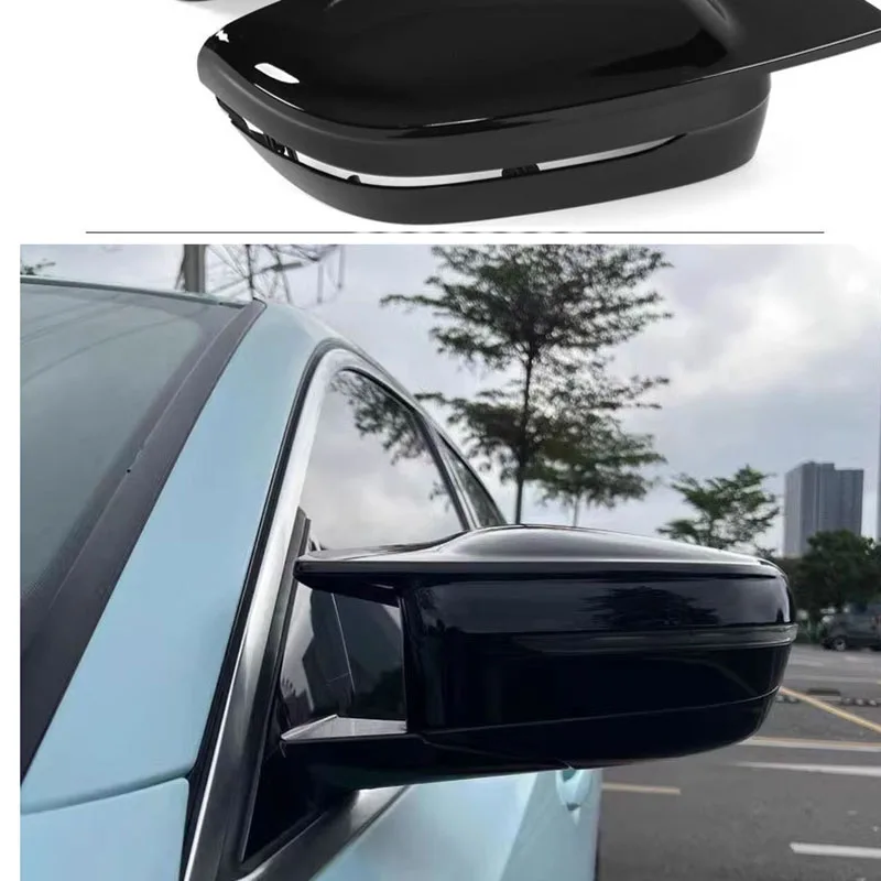 2 Pieces G20 G30 LHD Rearview Mirror Cover Cap Carbon Black for BMW 3 Series G11 G12 G31 G32 320i 330i 630i 750i M3 M4 2017-2022