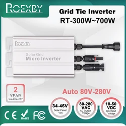 Solar grid tie inverter MPPT 300W 350W 500W 600W 700W PV Modular Smart micro inverter system DC to AC Output 120V/230V Auto