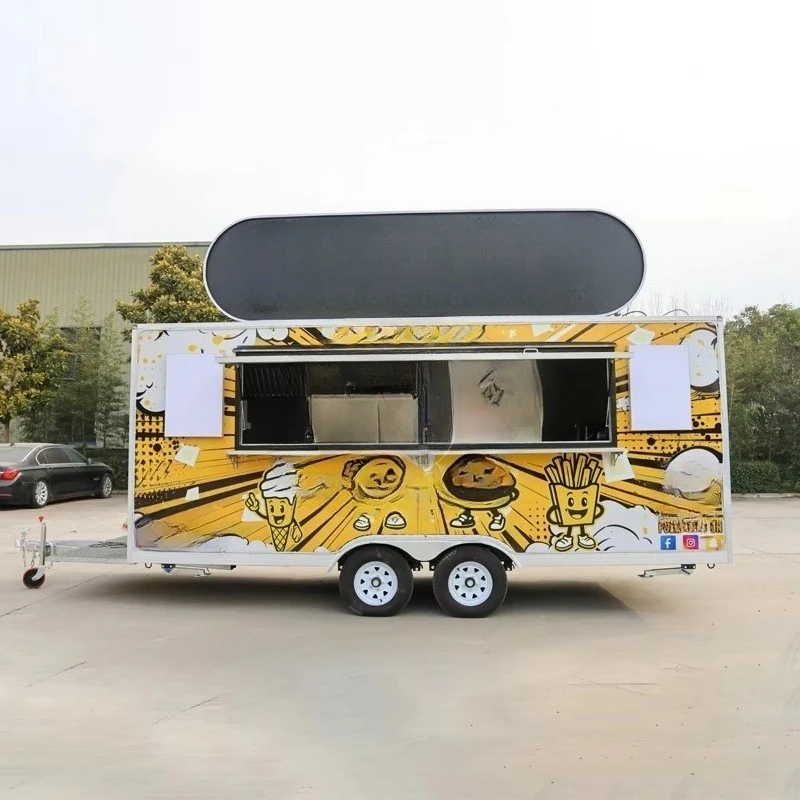 Coffee Kiosk Hot Dog Ice Cream Snack Food Cart Tradesman Concession Enclosed Food Trailer Mobile Food Truck Full Kitchen