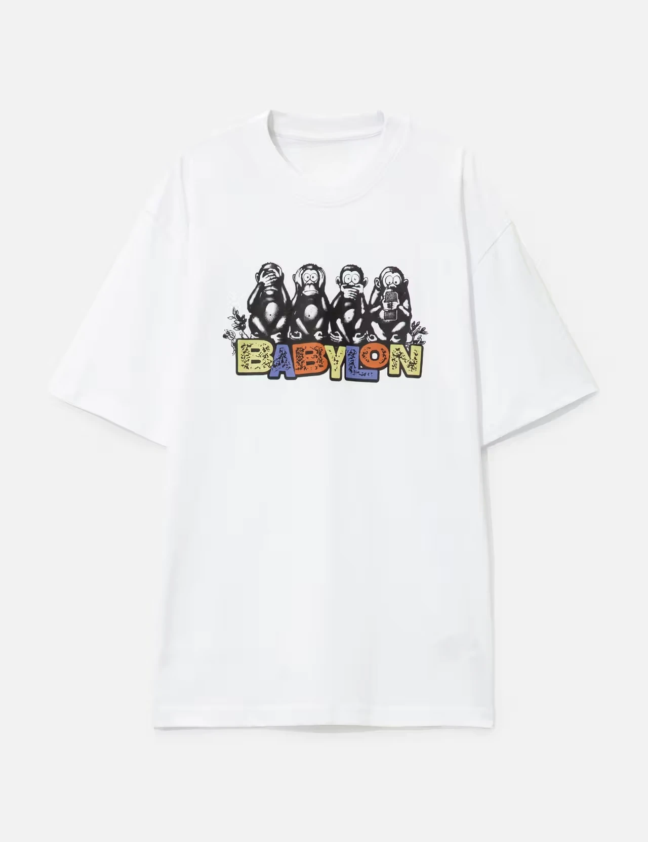

Babyl Street Fashion Trend Clothing Pattern Letter Printing Summer Luxury Brand Cotton Men's and Women's T-Shirts Short Sleeves
