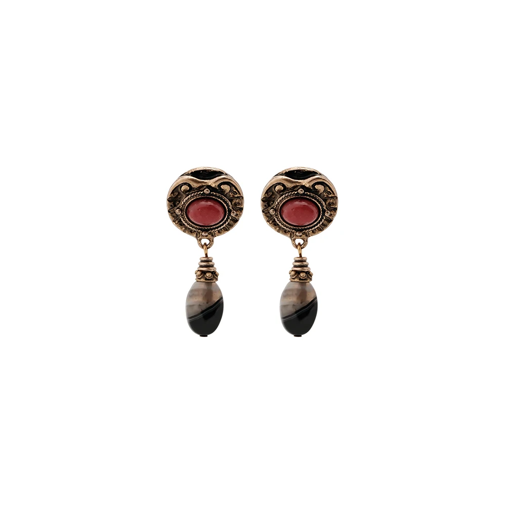 Amorita Boutique Vintage collection natural stone earrings for women.