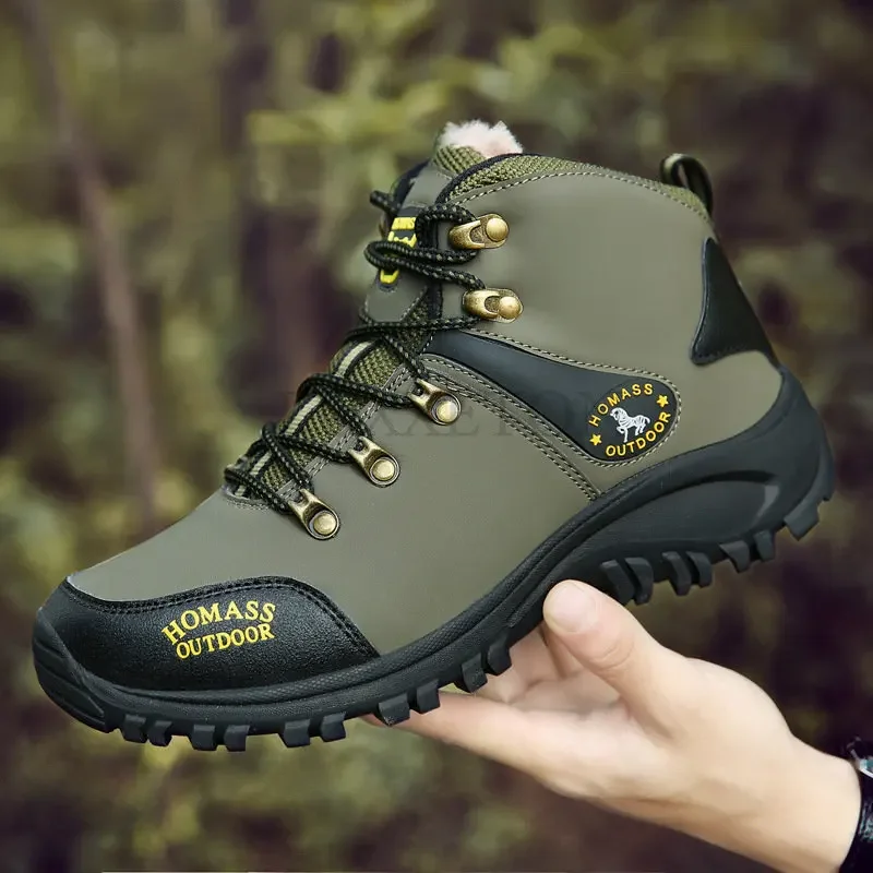 Men Waterproof Hiking Shoes Breathable Tactical Combat Army Boots New Outdoor Climbing Non-slip Trekking Sneakers For Man