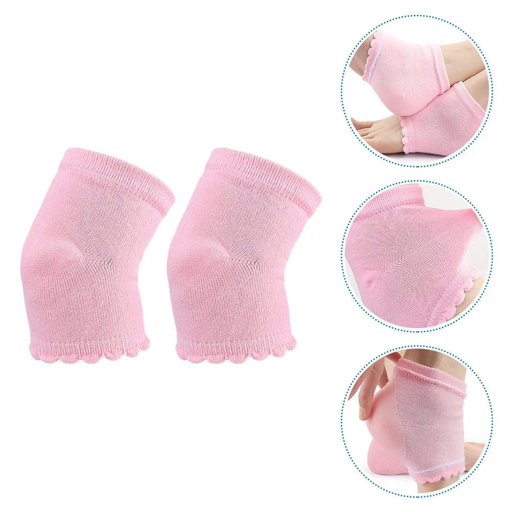 

2 Pairs Gel Elbow Pads Touchscreen Gloves Heel Socks Sleeve Brace Moisturizer Man Toeless For Women Moisturizing